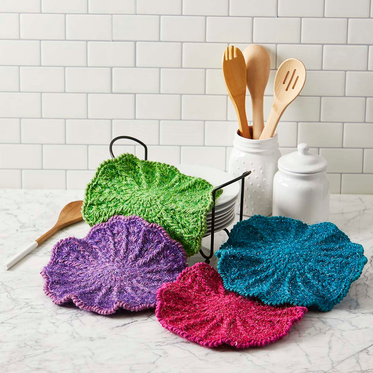 Herrschners Bejeweled Scrubby Washcloths Crochet Kit